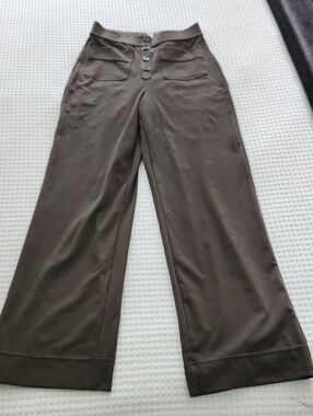 HALARA Wide Leg High-Rise Pants in Olive Green